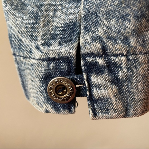 Vintage Distressed Cowgirl Western Line Dancing Denim Top Embroidered - Picture 15 of 15